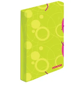 PP-Box mit Gummierung A4 Duo Colori grün-pink